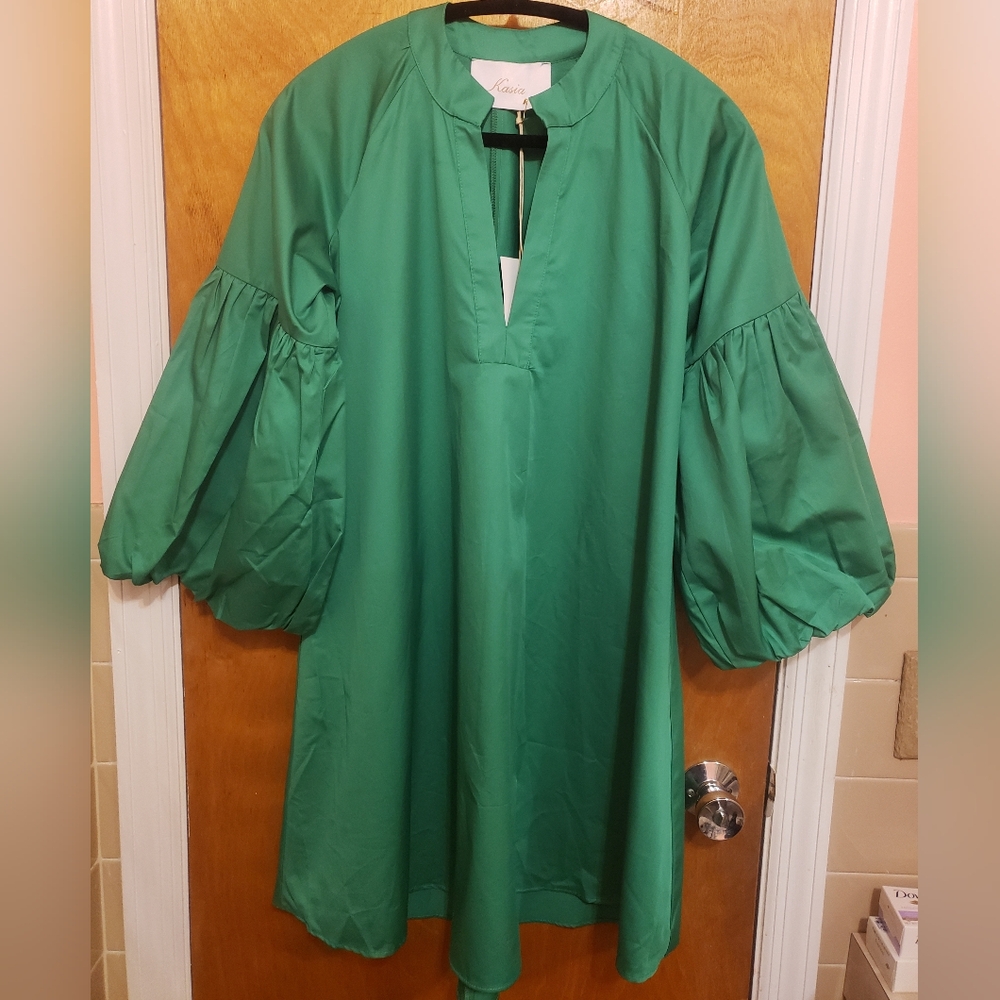 NWT Kasia Green Santorini mini dress!! - Picture 4 of 8